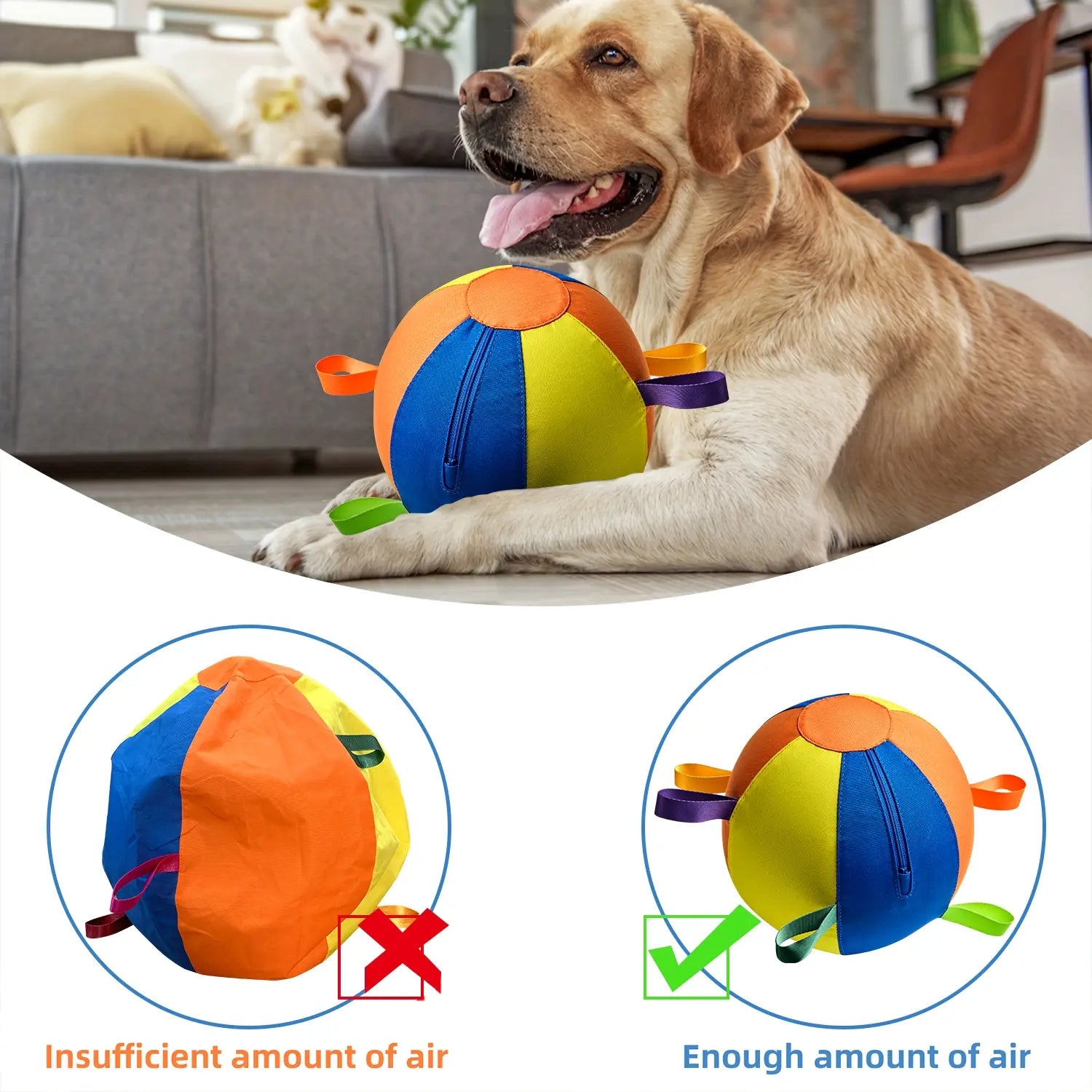 Pet Dog Toy Inflatable Ball, Interactive Pet Toy, Not Suitable for Chewing, Fun and Safe Playtime for Dogs, Durable Design