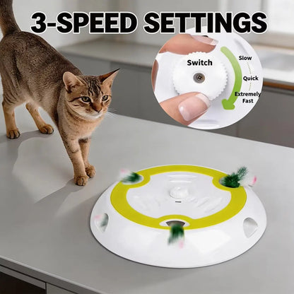 Allforpaws Whack a Mole Cat Mouse Toy for Cats - Interactive Cat Toys with Automatic Feather Mice & No Touch Sensor Required