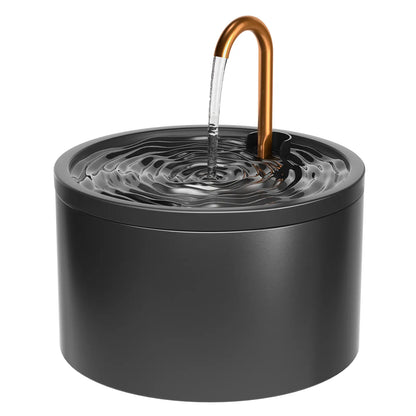 Summervibes Petlovers MISFANS 2.1L Ceramic Cat Fountain Ultra-Quiet Easy-Clean Automatic Water Bowl Feeder with Dual Filtration System Bpa-Free Natural Craftsmanship|Wired Plug-In Model
