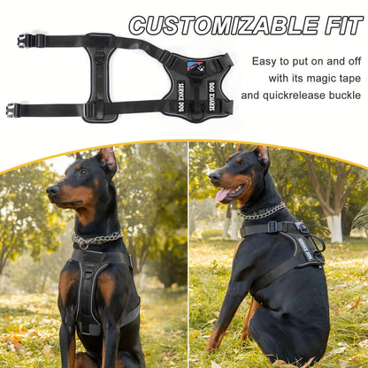 Adjustable Reflective Dog Harness, No Choke Harness, Pet Training Vest, Pet Supplies for Walking Running Training, Easy to Control Small, Medium, Large Dogs