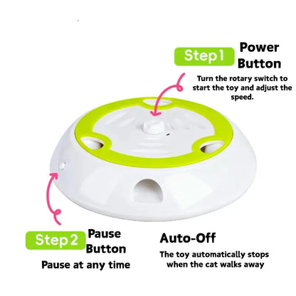 Allforpaws Whack a Mole Cat Mouse Toy for Cats - Interactive Cat Toys with Automatic Feather Mice & No Touch Sensor Required