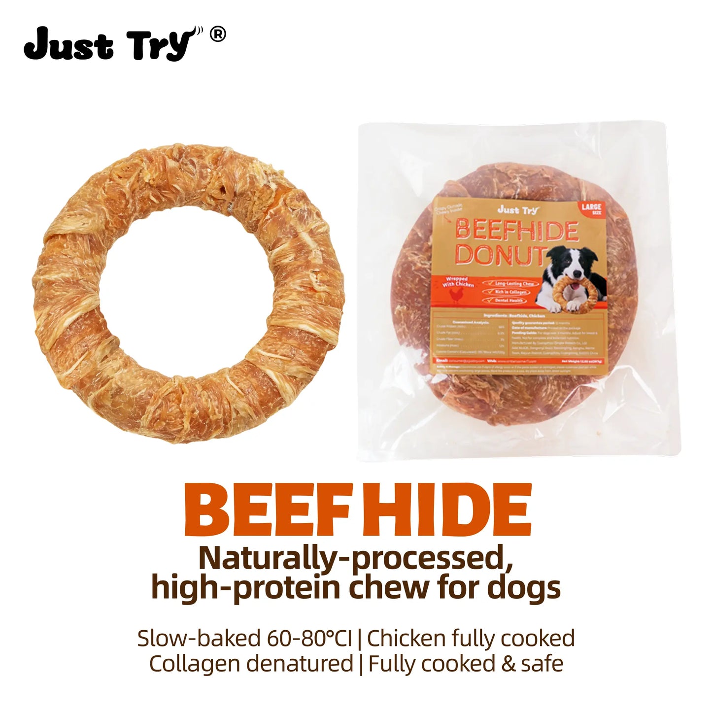 【Petlovers】Big Size Chicken Wrapped Beef Hide Dog Chew – Long Lasting Natural Treats for Aggressive Chewers (Medium & Large Dogs) | Just Try#Summervibes#Petlovers