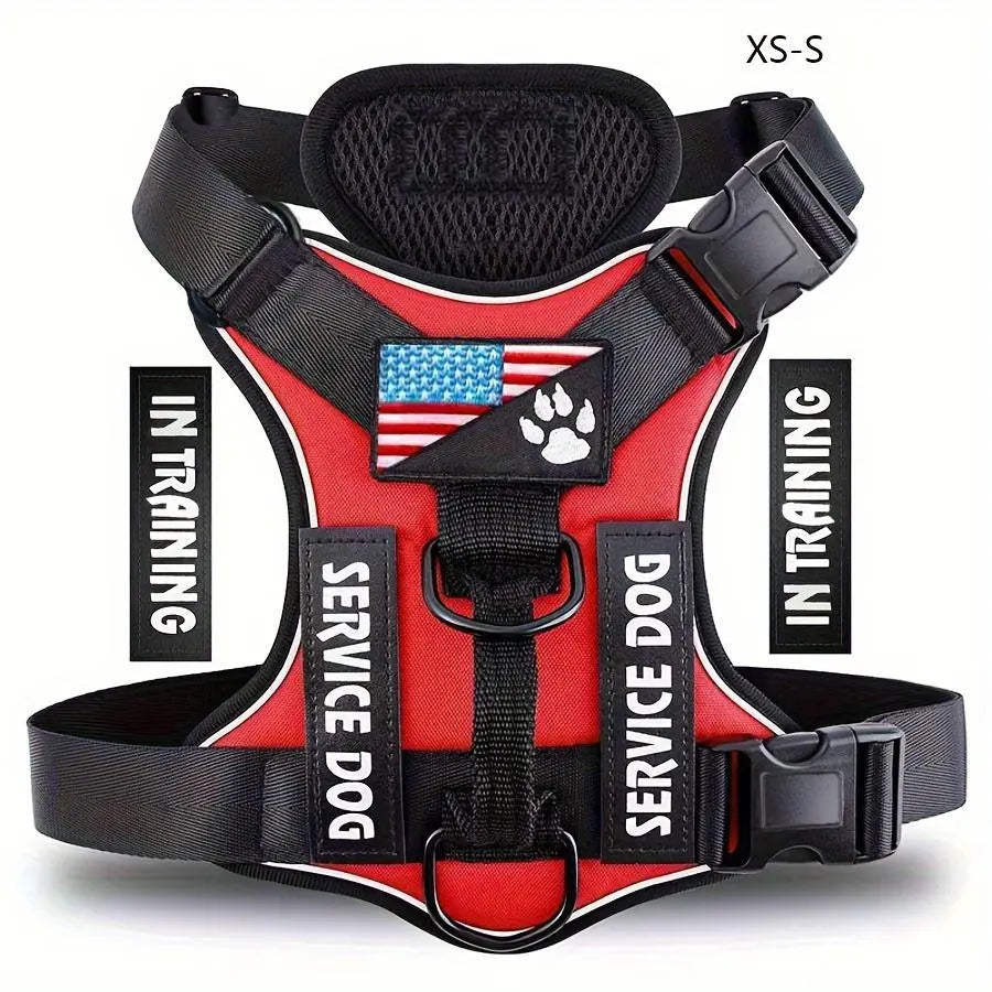 Adjustable Reflective Dog Harness, No Choke Harness, Pet Training Vest, Pet Supplies for Walking Running Training, Easy to Control Small, Medium, Large Dogs