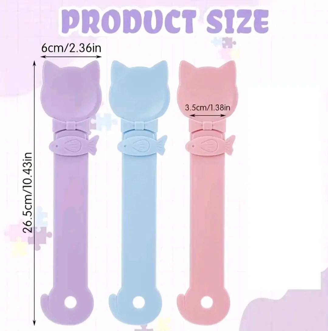 3PCS Cat Treat Spoon Set-Squeeze Feeder for Licky Treats & Wet Food Stops Kitties from Chewing Treat Bags Extra Long Handle Design for Easy Feeding , Say Goodbye to Dirty Hands or Mess on the Floor Clean Healthy Feeding Accessories