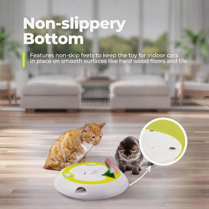 Allforpaws Whack a Mole Cat Mouse Toy for Cats - Interactive Cat Toys with Automatic Feather Mice & No Touch Sensor Required