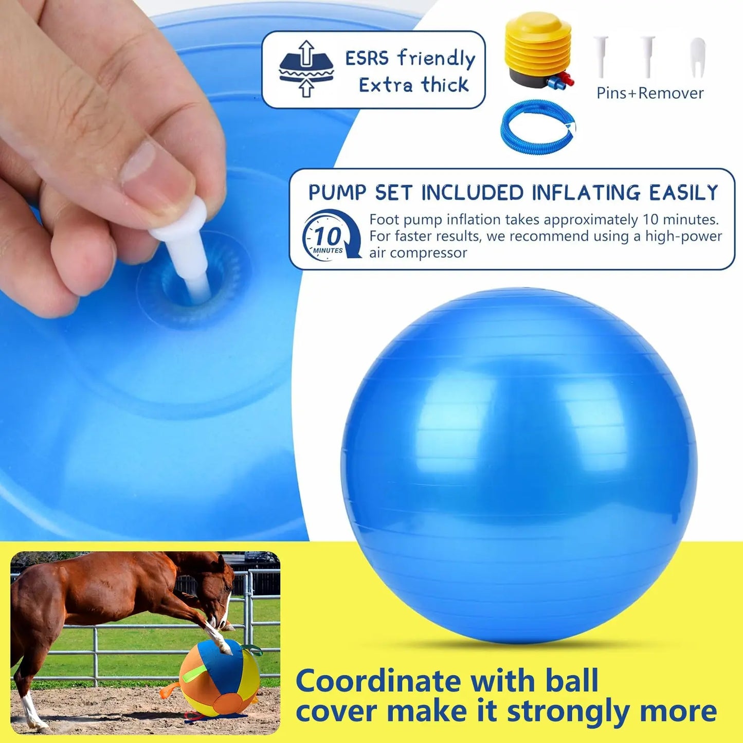 Pet Dog Toy Inflatable Ball, Interactive Pet Toy, Not Suitable for Chewing, Fun and Safe Playtime for Dogs, Durable Design