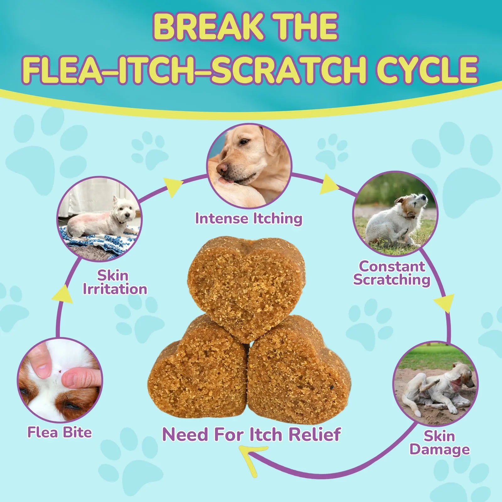 Woyamay Flea & Tick + Itch Relief for Dogs Chewables 200 Soft Chews Chicken Flavor Natural Flea Defense & Skin Repair for All Breeds Daily Supplement #Summeressentials ##Summervibes #Petllover