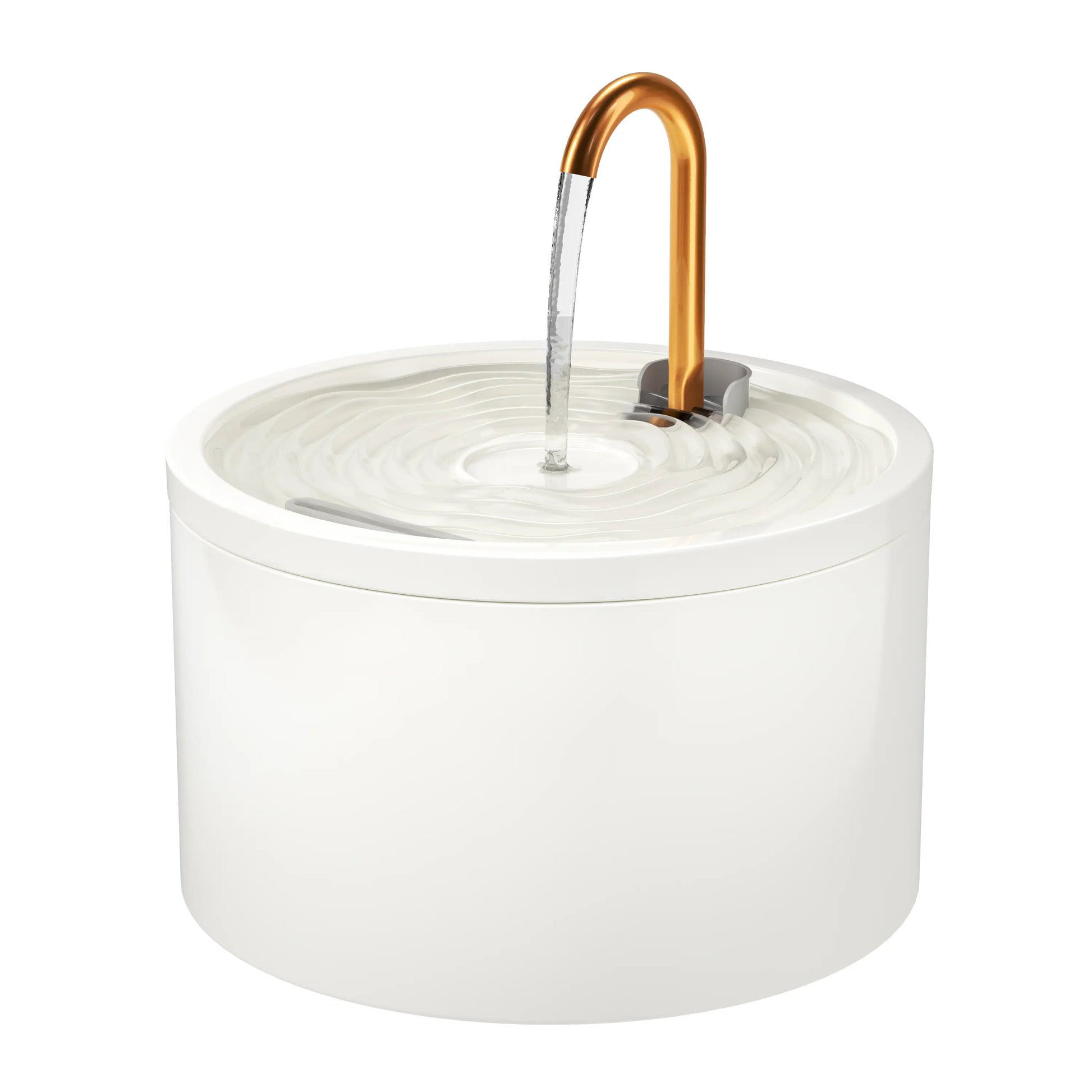 Summervibes Petlovers MISFANS 2.1L Ceramic Cat Fountain Ultra-Quiet Easy-Clean Automatic Water Bowl Feeder with Dual Filtration System Bpa-Free Natural Craftsmanship|Wired Plug-In Model