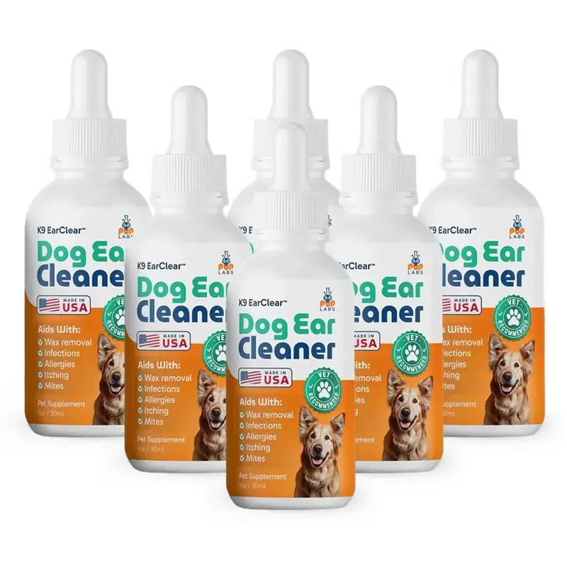 K9 Earclear Natural Ear Drops for Dogs - Soothes Irritation & Itching - Made in USA - Pet Grooming Supplement - 1Oz Dropper Bottle