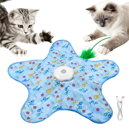 Minmin'S House Interactive Kitten Wand Teaser Toy with Lifelike Bird Chirp Rechargeable Hidden Feathers for Indoor Exercise Boredom Relief anti Depression Fun Gift for Cats