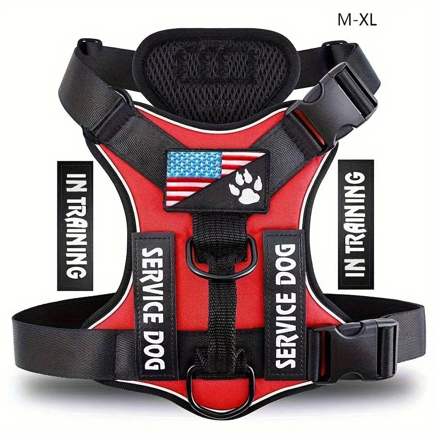 Adjustable Reflective Dog Harness, No Choke Harness, Pet Training Vest, Pet Supplies for Walking Running Training, Easy to Control Small, Medium, Large Dogs