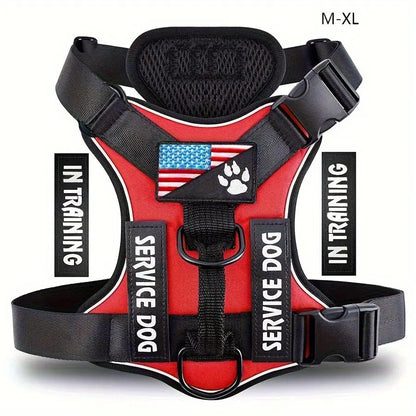 Adjustable Reflective Dog Harness, No Choke Harness, Pet Training Vest, Pet Supplies for Walking Running Training, Easy to Control Small, Medium, Large Dogs