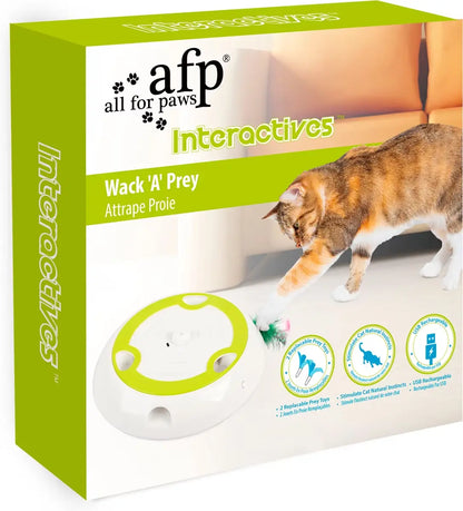 Allforpaws Whack a Mole Cat Mouse Toy for Cats - Interactive Cat Toys with Automatic Feather Mice & No Touch Sensor Required